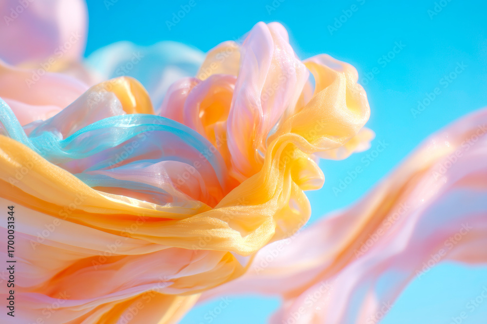 Fototapeta premium A dynamic and energetic abstract image of flowing forms in a creative