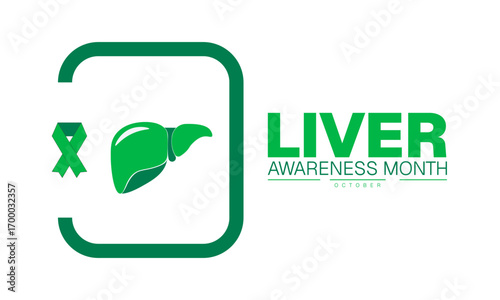 National Liver Awareness Month. Template use to Healthcare Campaigns, health and liver cancer. background,poster,banner,cards,abstract design for web

