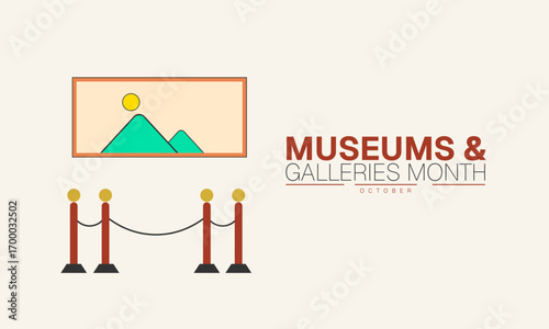 Museums and Galleries Month, Vector illustration for you design, card, banner, poster and calendar

