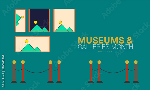 Museums and Galleries Month, Vector illustration for you design, card, banner, poster and calendar

