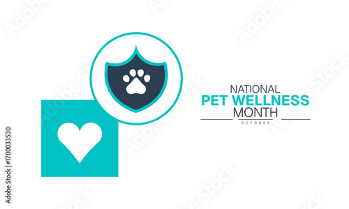 National Pet Wellness Month Poster Banner and Background Abstract Design Template for Animal Health Pet Care Veterinary Awareness and Pet Safety Campaign

