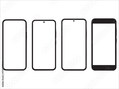 Smartphone with blank screen on display