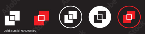 Object intersect icon for logo, vector sign symbol for design. triangles vector flat illustration icon - Borromean rings version black symbol isolated on. Simple element illustration. outline and flat