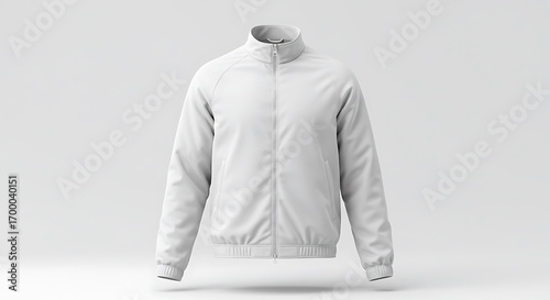 Clean Minimalist White Jacket 3D Render