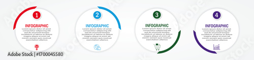 Business process timeline visualization with circular white diagram | 3 steps infographic modern 90 degree one side border for corporate background for presentation, chart with icon