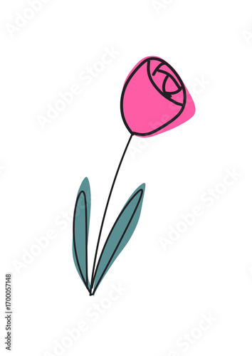 Illustration of pink tulips