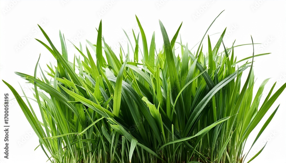 Naklejka premium lush green grass plant isolated on white background for landscaping and design projects
