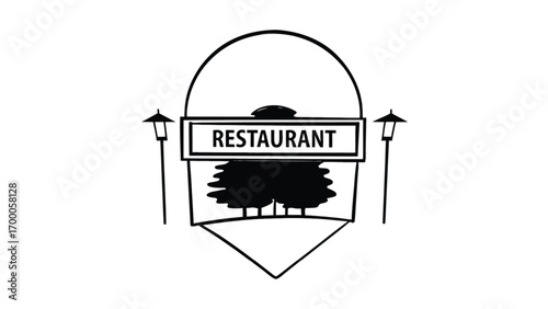 vector illustration of restaurant sign