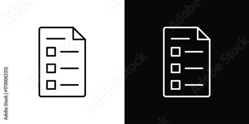 Test icon pictogram on White Background Editable Stroke.