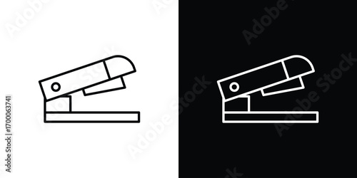 Stapler icon pictogram on White Background Editable Stroke.
