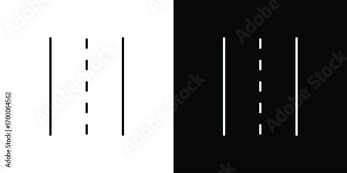 Road icon pictogram on White Background Editable Stroke.