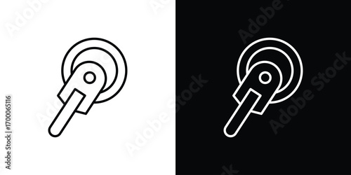 Polisher icon pictogram on White Background Editable Stroke.
