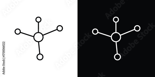 Network icon pictogram on White Background Editable Stroke.