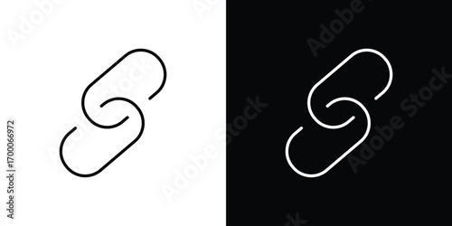 Link icon pictogram on White Background Editable Stroke.