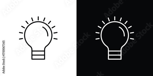Idea icon pictogram on White Background Editable Stroke.