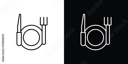 Food icon pictogram on White Background Editable Stroke.