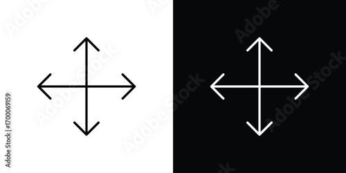 Drag icon pictogram on White Background Editable Stroke.