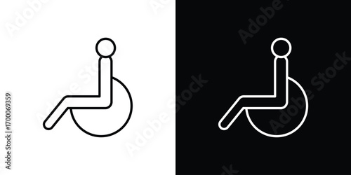Disable icon pictogram on White Background Editable Stroke.
