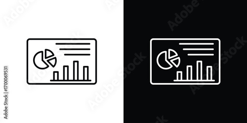 Dashboard icon pictogram on White Background Editable Stroke.