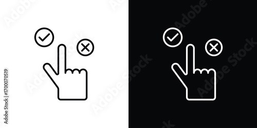 Choice icon pictogram on White Background Editable Stroke.