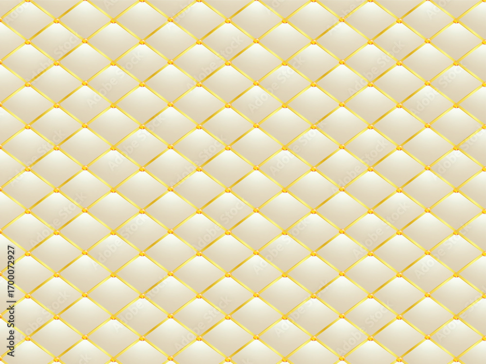 Naklejka premium Elegant Gold Quilted Diamond Pattern Background