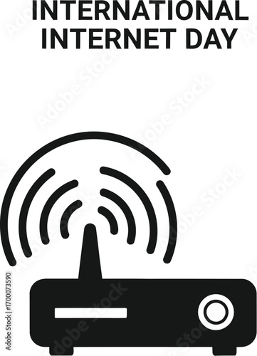 Router icon for international internet day