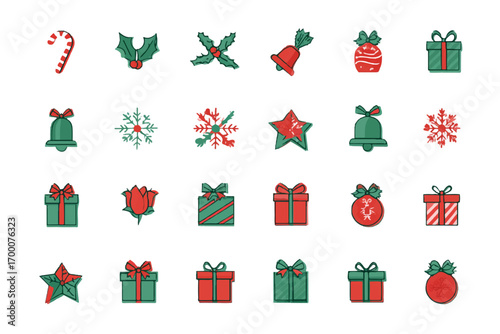 Festive Christmas Holiday Season Icons Seamless Pattern for Backgrounds and Designs
