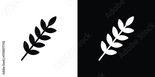 Wheat icon silhouette vector illustration isolated flat style