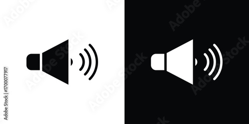 Volume icon silhouette vector illustration isolated flat style