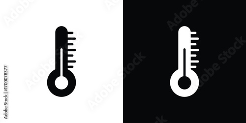 Temperature icon silhouette vector illustration isolated flat style