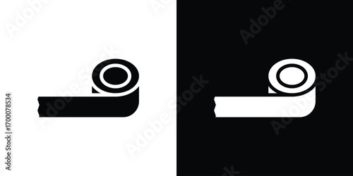 Tape icon silhouette vector illustration isolated flat style