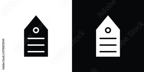 Tag icon silhouette vector illustration isolated flat style