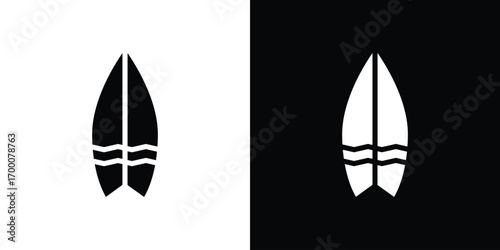 Surf board icon silhouette vector illustration isolated flat style