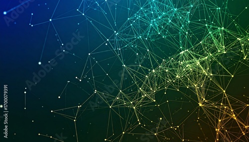 Abstract Network with Technology, Connection, and Data Visualization.