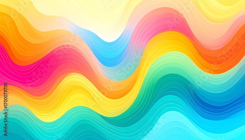 Vibrant Abstract Waves Background.