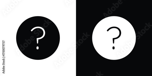 Question icon silhouette vector illustration isolated flat style