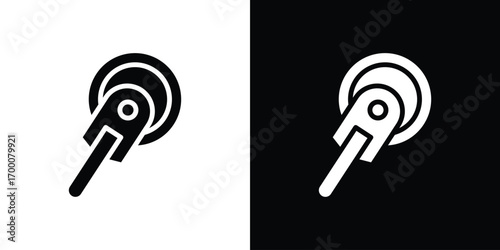 Polisher icon silhouette vector illustration isolated flat style