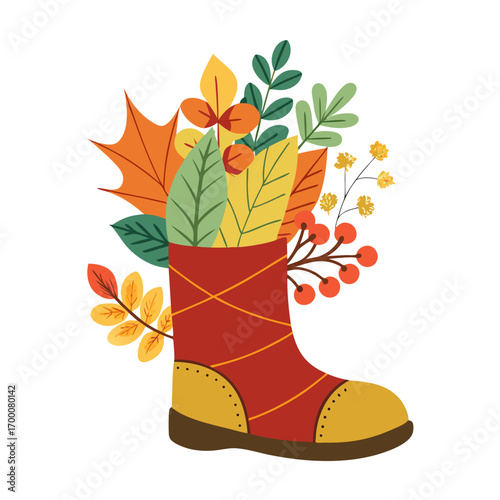 Autumn Boot Vector