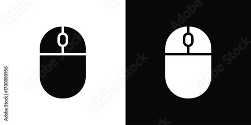 Mouse icon silhouette vector illustration isolated flat style