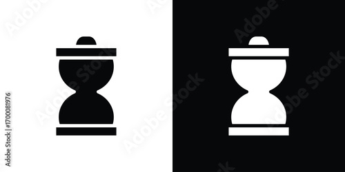 Hourglass icon silhouette vector illustration isolated flat style