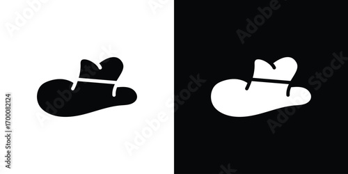 Hat icon silhouette vector illustration isolated flat style