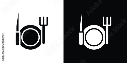 Food icon silhouette vector illustration isolated flat style
