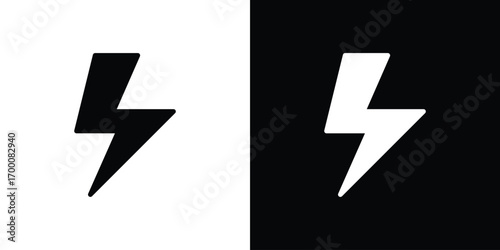 Flash icon silhouette vector illustration isolated flat style