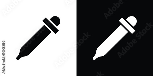 Eye dropper icon silhouette vector illustration isolated flat style