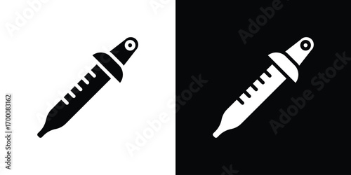 Eye dropper icon silhouette vector illustration isolated flat style