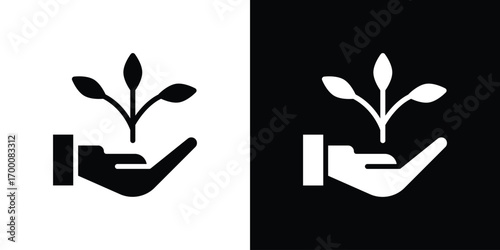 Environment icon silhouette vector illustration isolated flat style