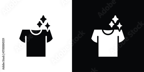 Clean Clothes icon silhouette vector illustration isolated flat style