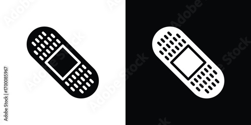 Bandage icon silhouette vector illustration isolated flat style
