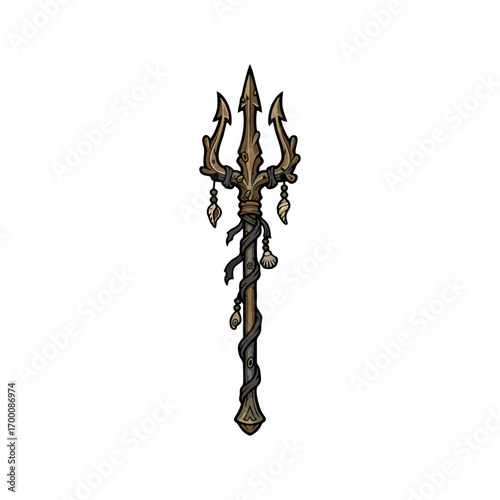 trident stick on white background