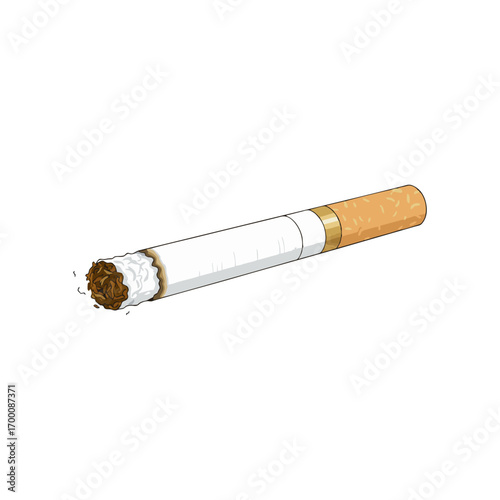 cigarette on white background